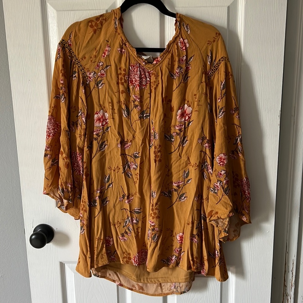 Small mustard/floral dress